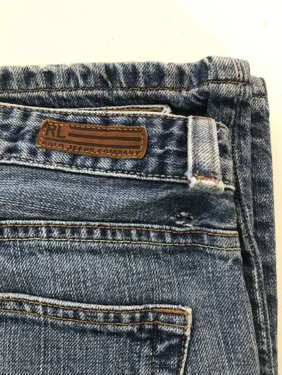 Vtg Ralph Lauren Jeans Womens Size 10 Distressed Stone Washed Stretch 33 x 30 - Picture 10 of 10